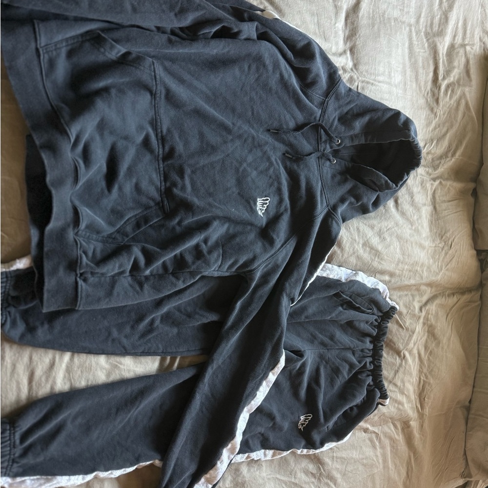Black Hoodie and Joggers Set